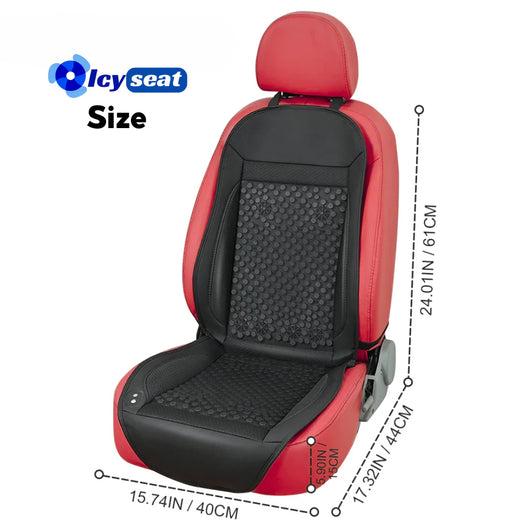 كوشن التبريد Icy Seat 🚗❄️ – 12 مروحة تبريد + 6 وضعيات تدليك لراحة مثالية في قيادتك! - TéléXpress